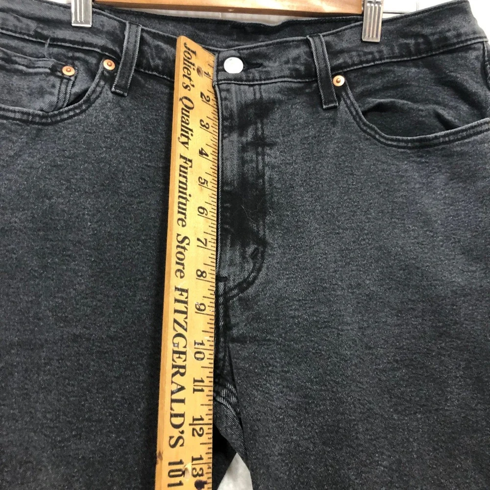 Levis 514 Straight Fit Jeans‎ Mens 38x32 Faded Black Denim Pants